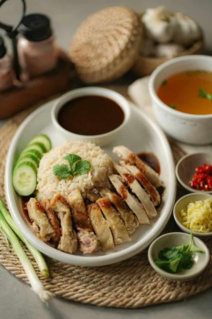 Hainanese chicken rice served at Maxwell Food Centre Singapore Singapore Travel Guide 2025 | Top Attractions, Food & Things To Do in the Lion City Hainanese chicken rice served at Maxwell Food Centre Singapore