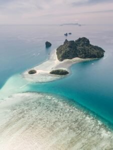 Île aux Cerfs Mauritius aerial island view