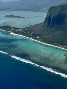 Le Morne Brabant mountain and lagoon Mauritius