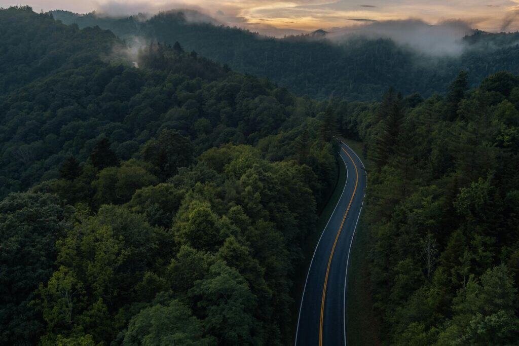 Scenic View of Smoky Mountains in Gatlinburg