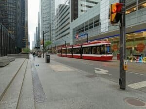 A Tram on the Street Toronto Canada Canada Transportation Guide 2026 β Trains, Buses, Flights & Cars A Tram on the Street, Toronto, Canada