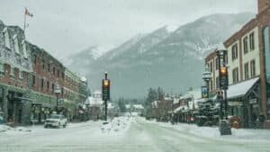 Banff Town Street and Mountains in Winter Canada Banff National Park Travel Guide 2026 β Things to Do, Itinerary & Costs Banff Town Street and Mountains in Winter, Canada