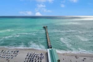 Beach Boardwalk in Miami, Florida, USA