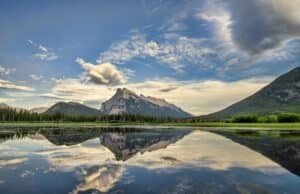 Beautiful Mountain Peaks, Alberta, Canada