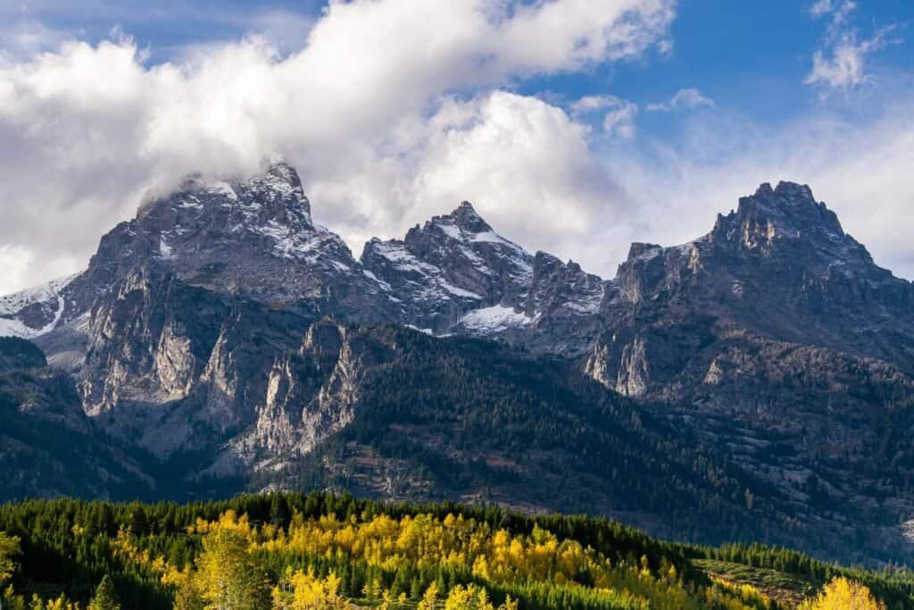 Beautiful Rocky Mountains Under Cloudy Sky, USA