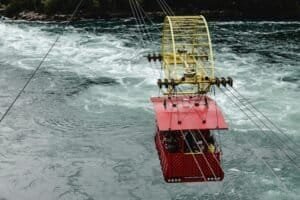 Cable Car Above River, Niagara Falls, ON, Canada