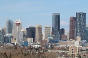 Calgary Skyline with Iconic Calgary Tower, Canada