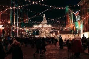Christmas Market at Night, Toronto, Canada