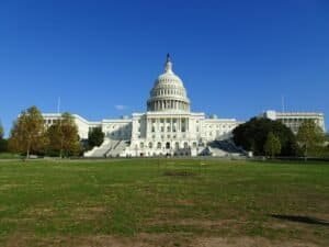 Facade of the United States Capitol, Washington DC, USA