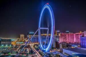 Ferris Wheel at Night, Las Vegas, NV, United States