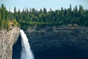Green Trees Above Mountain and Falls during Daytime, Canada