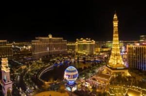 Iconic Las Vegas Strip at Night, Las Vegas, United States