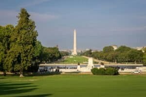 Iconic View of Washington Monument in Daylight, Washington DC, USA