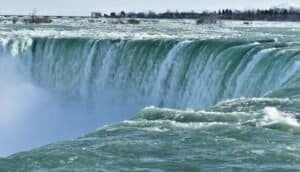 Majestic Niagara Waterfalls in Close Up, ON, Canada