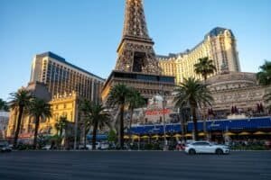 Paris Hotel with Eiffel Tower Replica in Las Vegas, USA