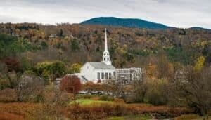 Scenic Church in Autumn Landscape Stowe United States Best Places to Visit in the USA 2026 | Top Cities, Nature & Travel Guide Scenic Church in Autumn Landscape, Stowe, United States