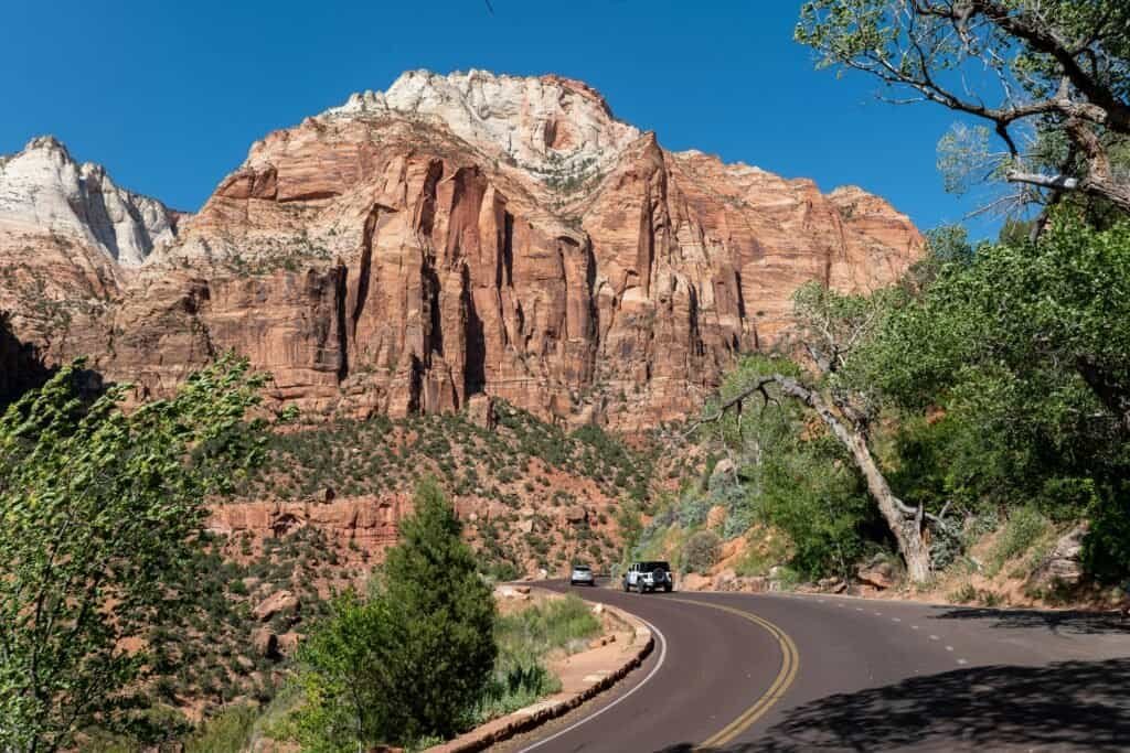 Scenic Drive Through Zion National Park's Majestic Cliffs, USA