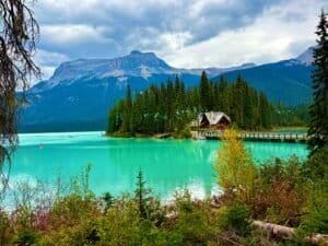 Scenic View of Emerald Lake in Yoho National Park, BC, Canada