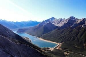 Scenic view of a Lake in the middle of Mountains, Canada