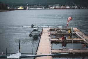 Seaplane Mooring at Vancouver Harbour Dock, Vancouver, Canada