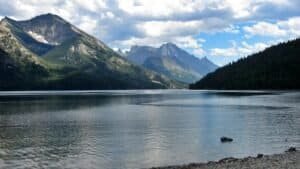Serene Mountain View at Waterton Lakes National Park, Canada