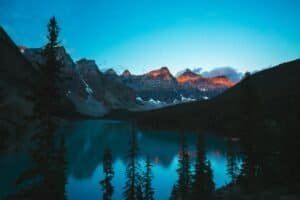 Sunrise at Moraine Lake Banff National Park Canada Best Time to Visit Canada 2026 – Month by Month Weather, Costs & Tips Sunrise at Moraine Lake, Banff National Park, Canada