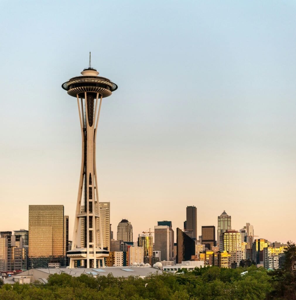The Space Needle Observation Tower in Seattle, Washington, USA