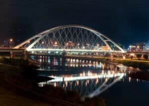 The Walterdale Bridge at Night, Edmonton, Canada