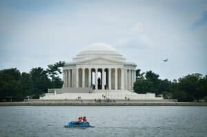 Thomas Jefferson Memorial under Gloomy Sky, Washington, USA