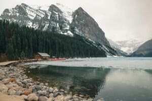 Tranquil Lake Louise in Banff National Park, Canada