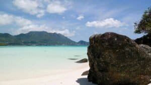 Beautiful Beach in Sunny day, Seychelles