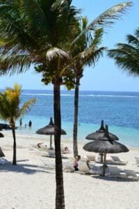 Scenic Tropical Beach in Mauritius