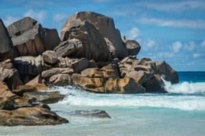 Scenic View of Granite Rocks on Tropical Beach, Seychelles