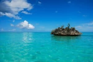 Scenic View of Rock Formation on a Calm Sea, Moka, Mauritius