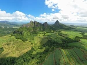 Lush green Mountains Rivière Noire, Mauritius