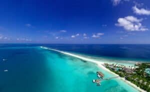 Aerial Photography of Resort Beside Ocean, Maldives