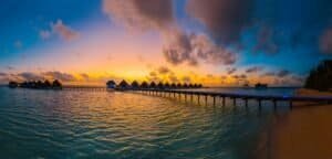 Water Villas during Sunset, Maldives