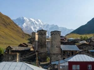 Scenic Caucasus Mountains, Ushguli, Samegrelo-Zemo Svaneti, Georgia